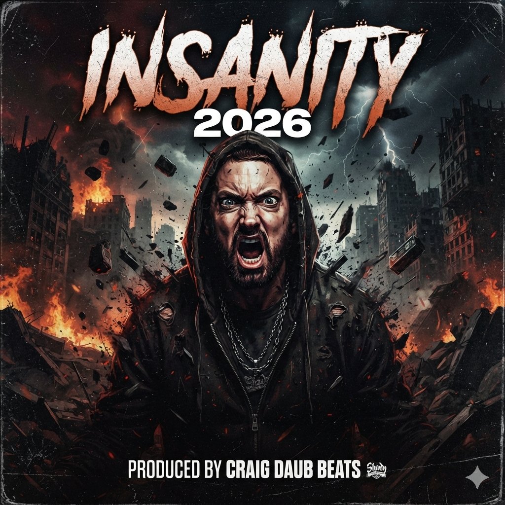 Free Eminem Type Beat Insanity 2026 92bpm Rap Instrumental craigdaubbeats